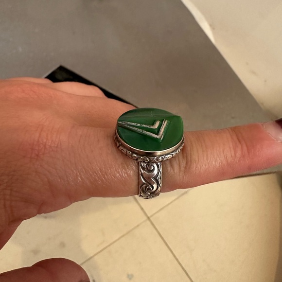 Art Deco style ring - sterling-size 7 - Picture 2 of 9